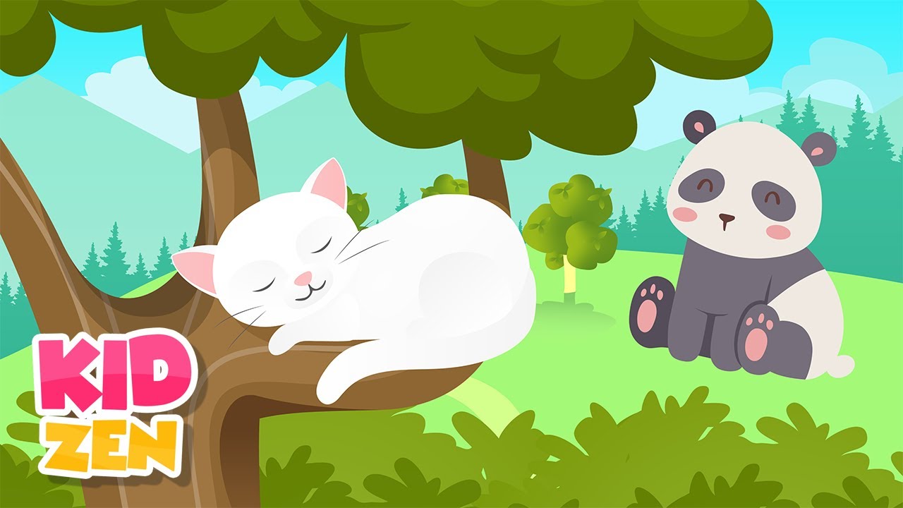 Relaxing Music For Children - Be Calm and Focused (cute animals) | 3 Hours Extended Mix img